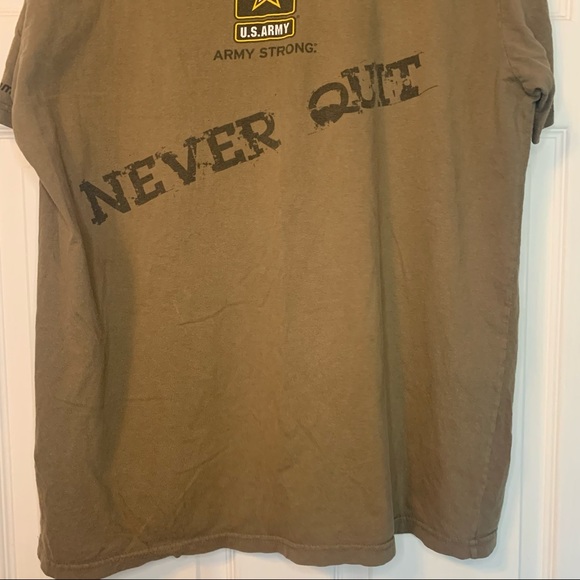 U.S. Army Mens XL Brown Logo T-Shirt I am an American Soldier Soldier's Creed - Picture 2 of 6